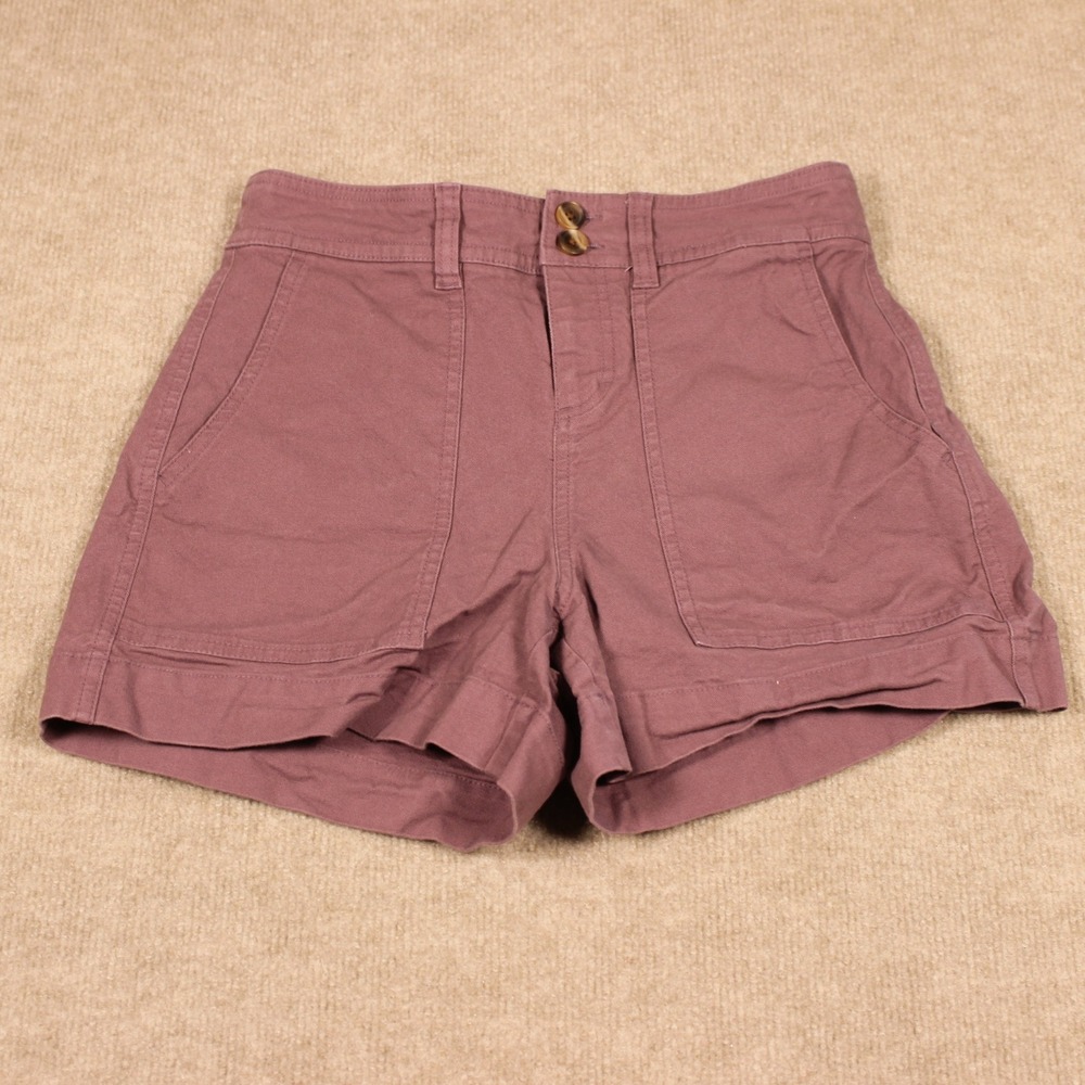 A New Day Mauve Purple Stretch Utility Shorts High Rise Size 2